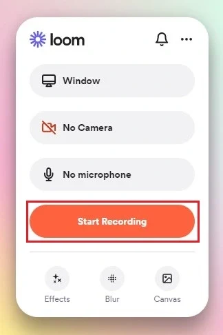 start your screen recording