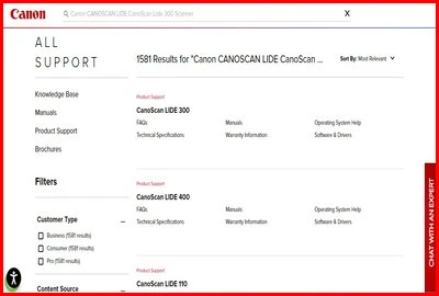 Process to download the Scanning App from Canon Website2