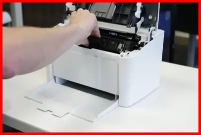 Lift the printer cover