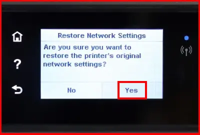 click yes to restore