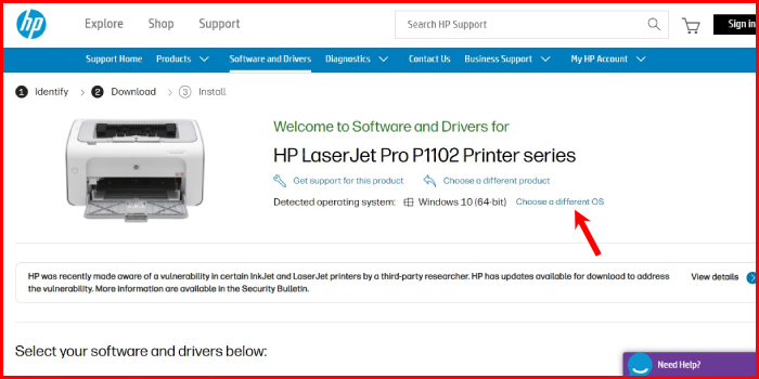 hp printer not printing in color then download the driver 